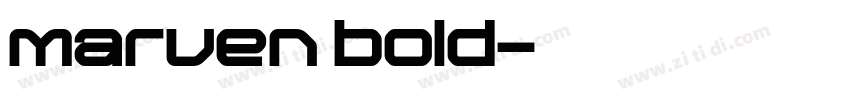 maruen bold字体转换